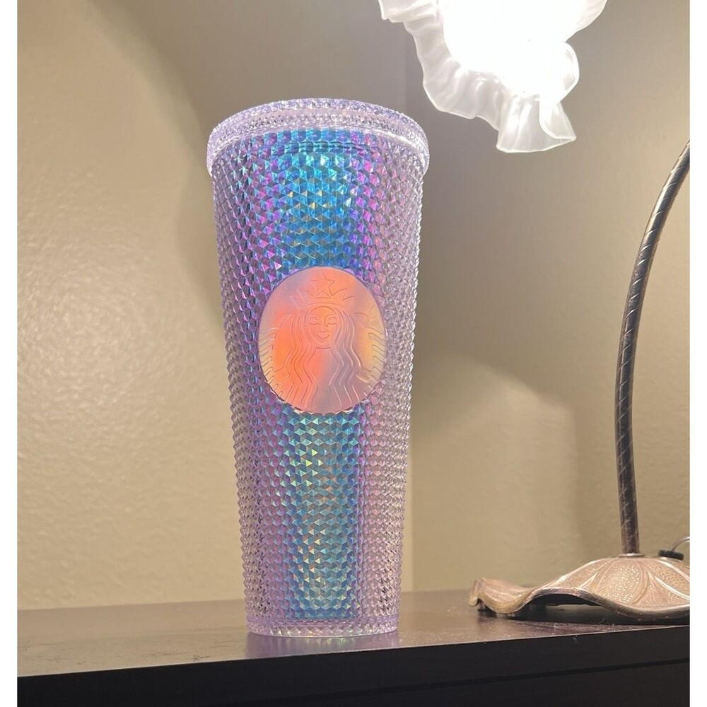 STARBUCKS Dichroic Bling Unicorn Iridescent Clear Studded Venti 24oz Tumbler